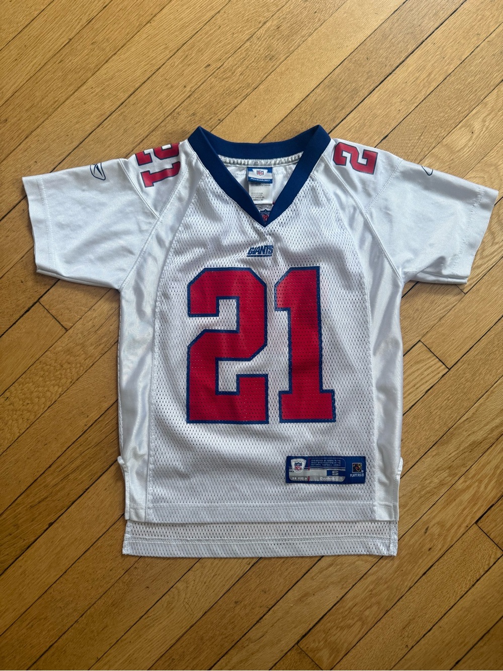 New York Giants BARBER kids football jersey size small/fits size 8